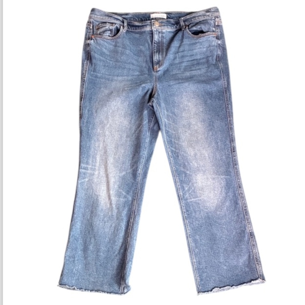 LOFT Vintage Straight distressed jeans size 14 (32)